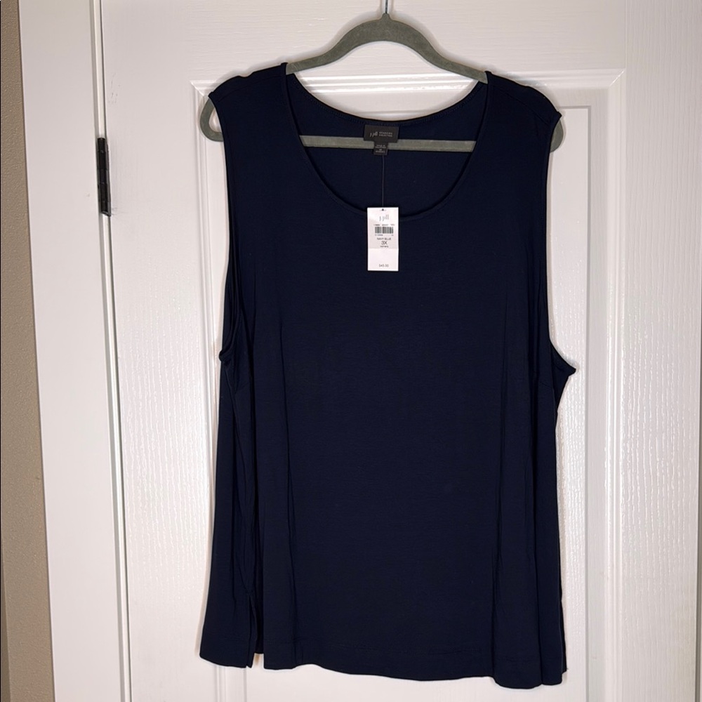 Women's Navy Sleeveless Top